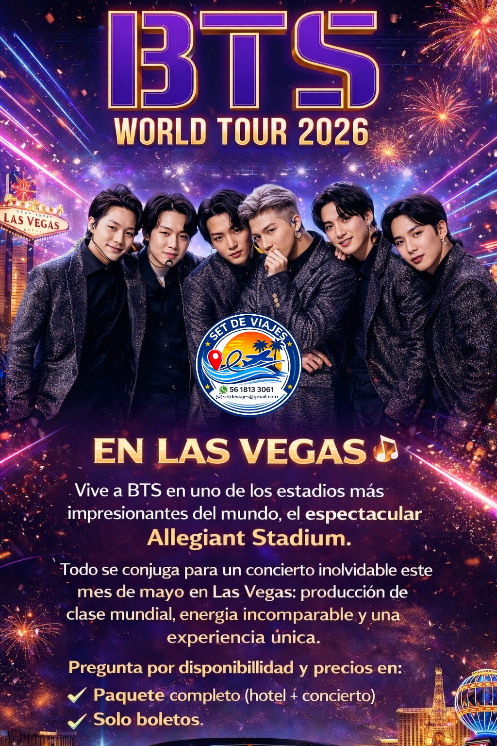 🎟️✨ ¡Vive BTS en Las Vegas 2026!