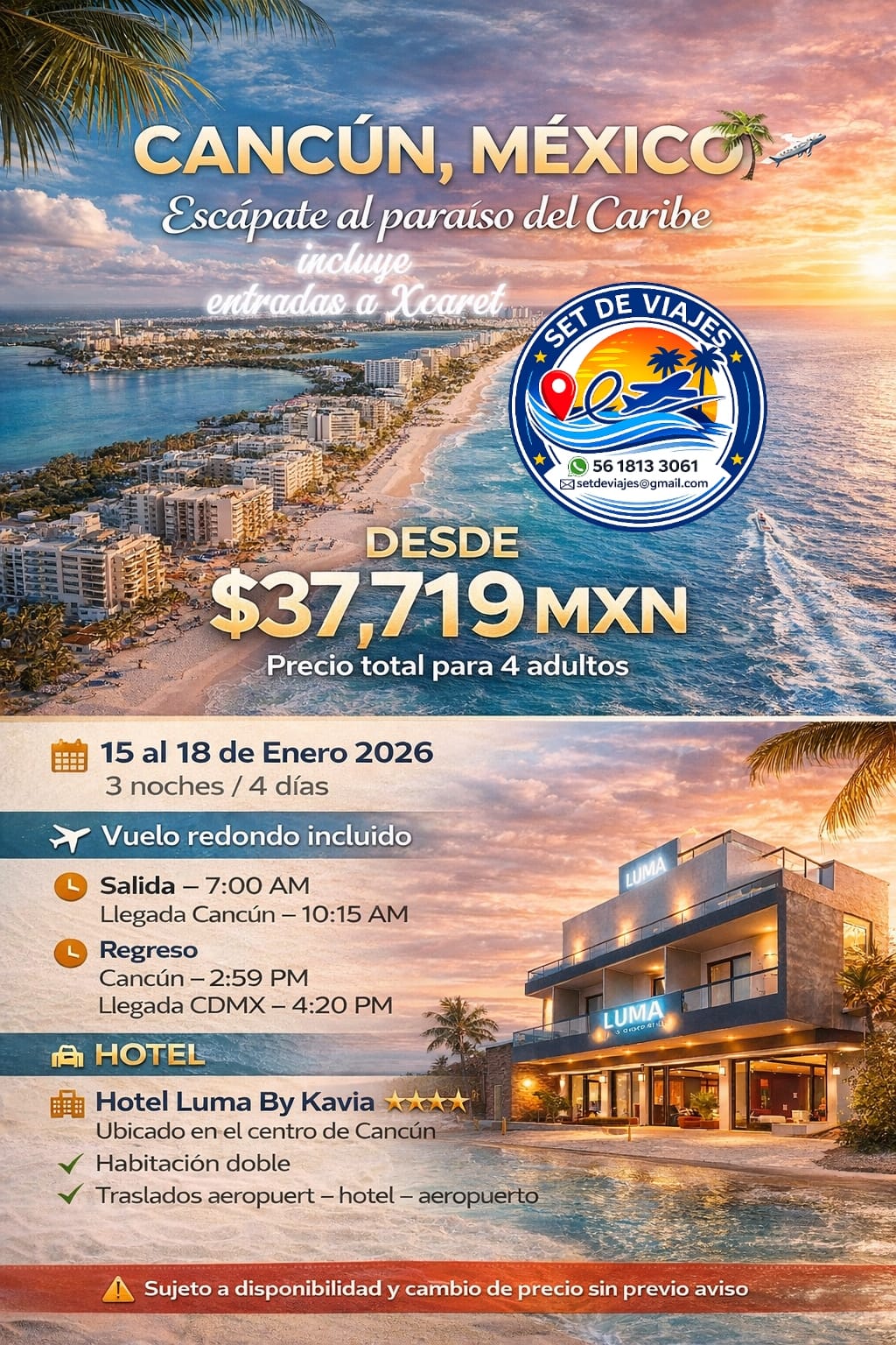 🌴✈️ ¡Cancún te está esperando!
