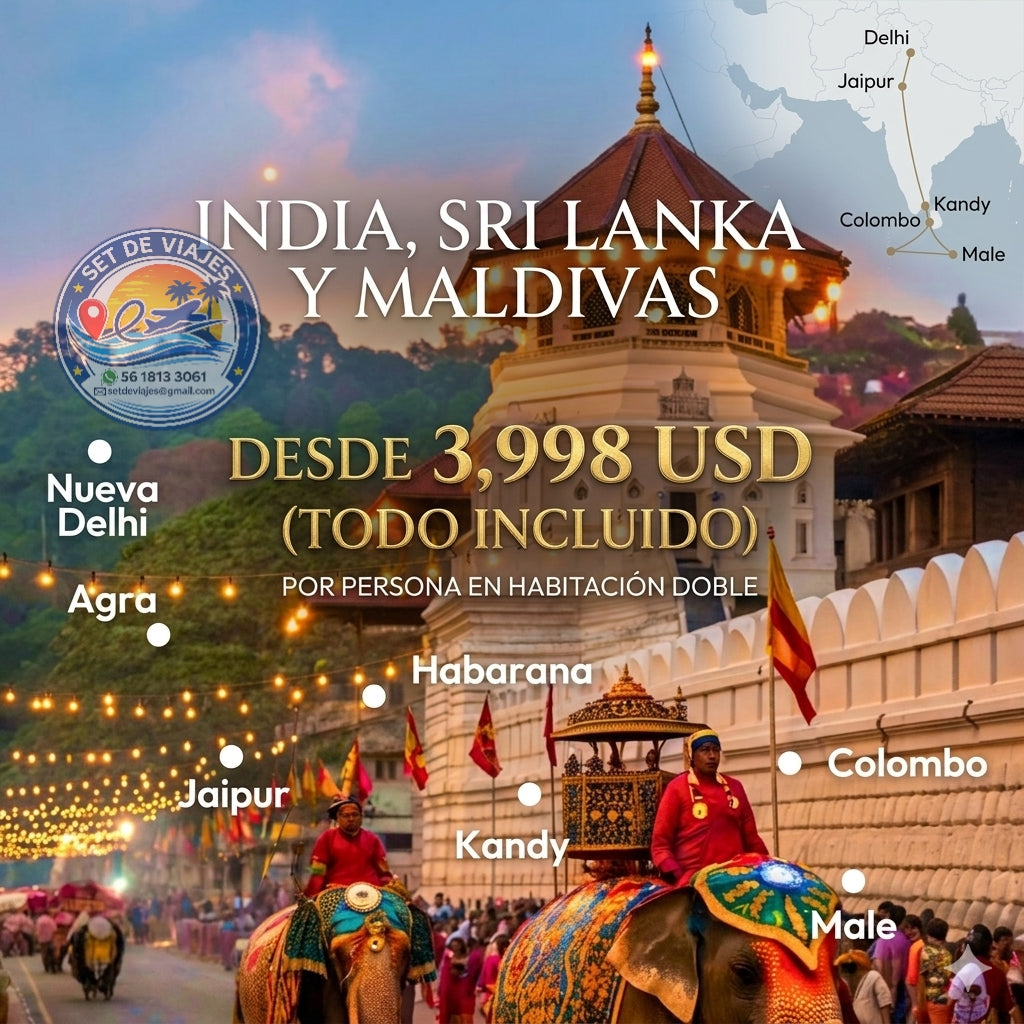 ✨ INDIA, SRI LANKA Y MALDIVAS: UN VIAJE QUE LO TIENE TODO ✨